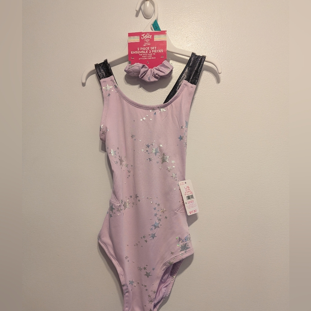 Wonder Nation Purple Star Dance Costume Set